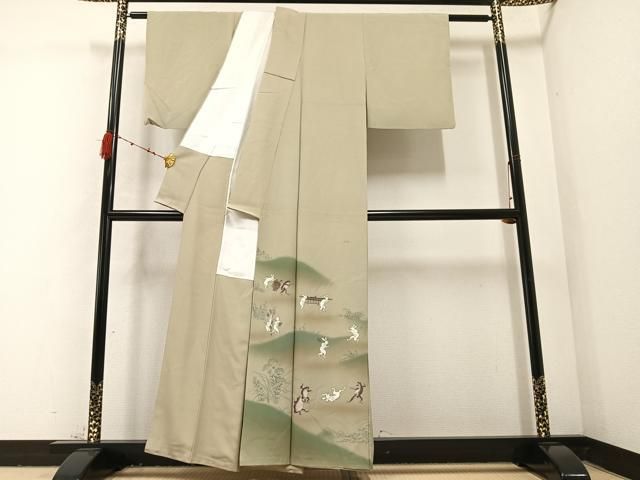 平和屋着物○豪華色留袖 鳥獣戯画 暈し染め 正絹 逸品 AABB8180ph