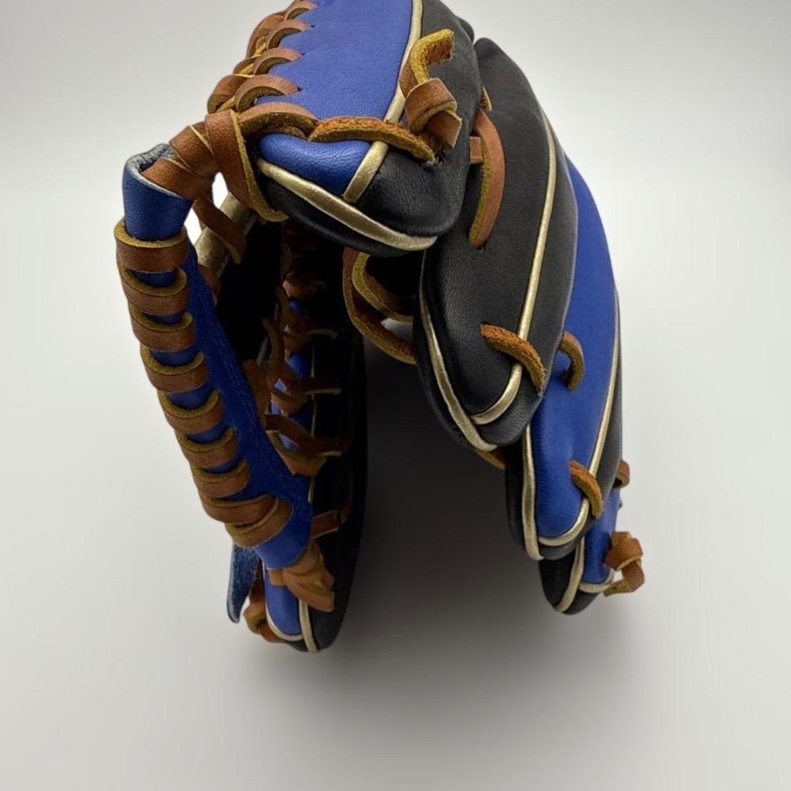 Wilson ウィルソン 軟式グローブ 外野手用青×黒 ゴールドロゴ WHITEMONARCHHOTEL_COM