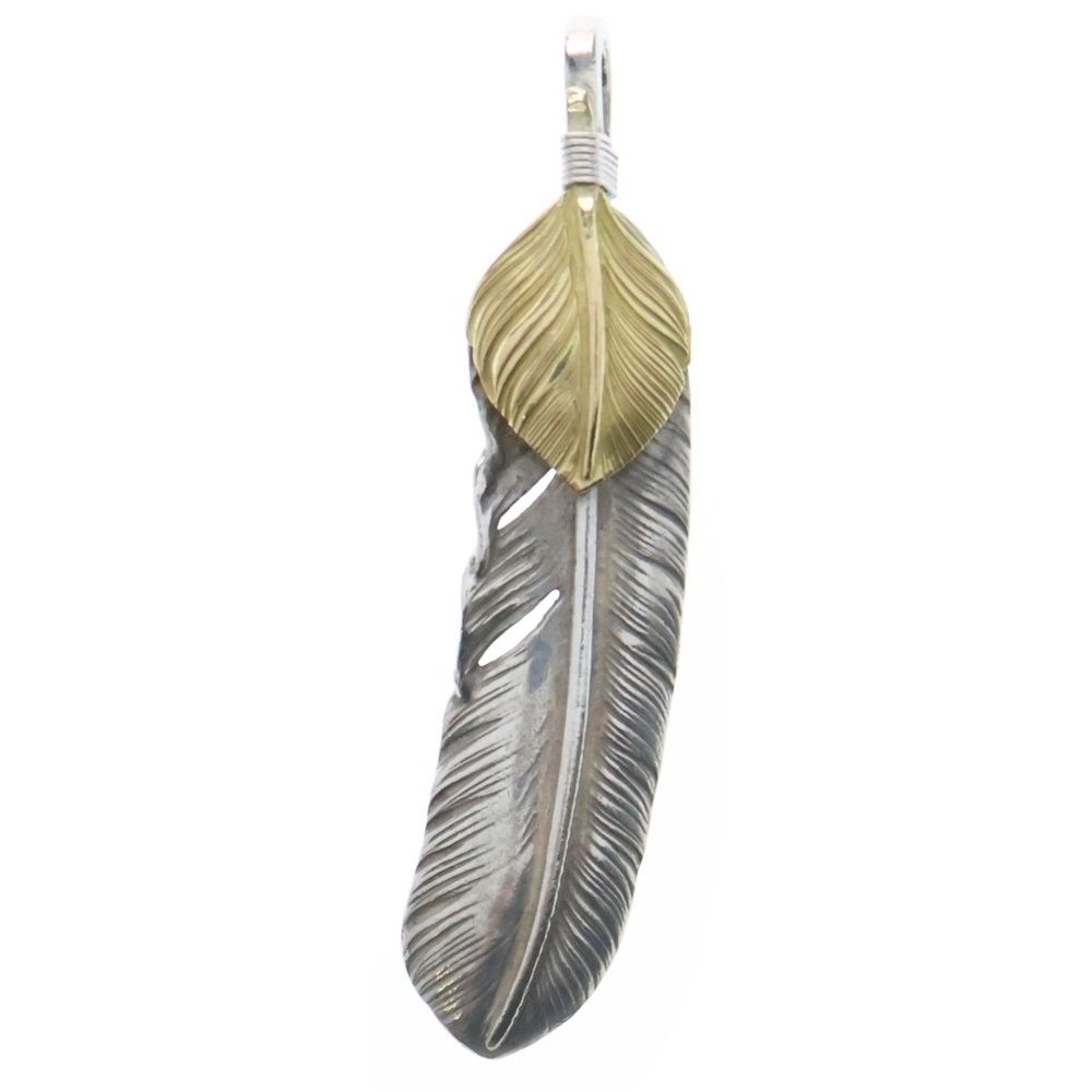 ゴローズ　上金　特大フェザー　右　OLD goro's (ゴローズ) 【オールド】上金特大フェザー 右向き ペンダント