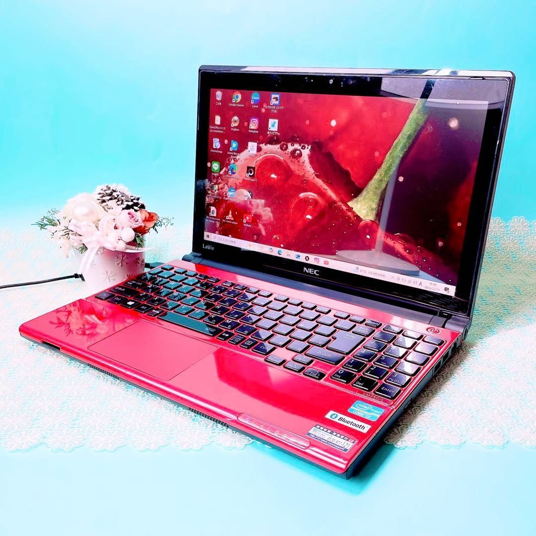 大容量1TB❣️高性能Corei7✨️ブルーレイ対応 小型 おしゃれ赤