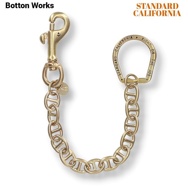 STANDARD CALIFORNIA Button Works SD Key Chain Brass ボタンワークス x カリフォルニア キーチェーン ブラス