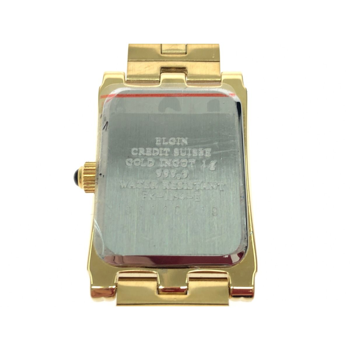 ▼▼ELGIN エルジン レディース腕時計 クオーツ GOLD INGOT1g ゴールド インゴット 純金 埋込 5Pダイヤ FK-1154-E ▽▽ELGIN エルジン レディース腕時計 クオーツ GOLD INGOT1g ゴールド