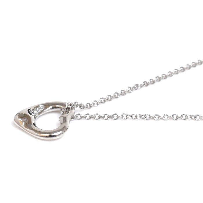 TIFFANY&Co. ティファニー Pt950プラチナ オープンハート ダイヤ 3PD ネックレス 68148707 ダイヤモンド 3.8g  40cm レディース 中古 美品 - メルカリ