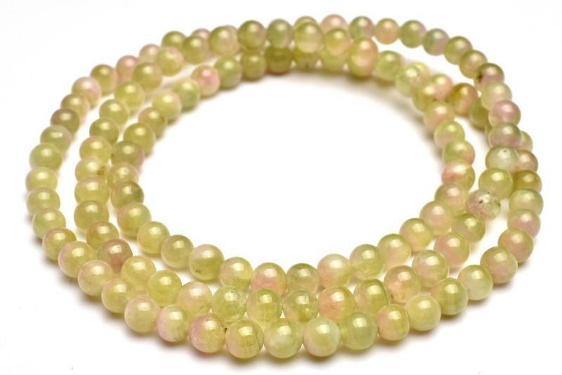 高品質　ウォーターメロントルマリン 天然石ブレスレット バイカラー　1 1点物】希少バイカラー ウォーターメロントルマリン 4.5mm 3連タイプ