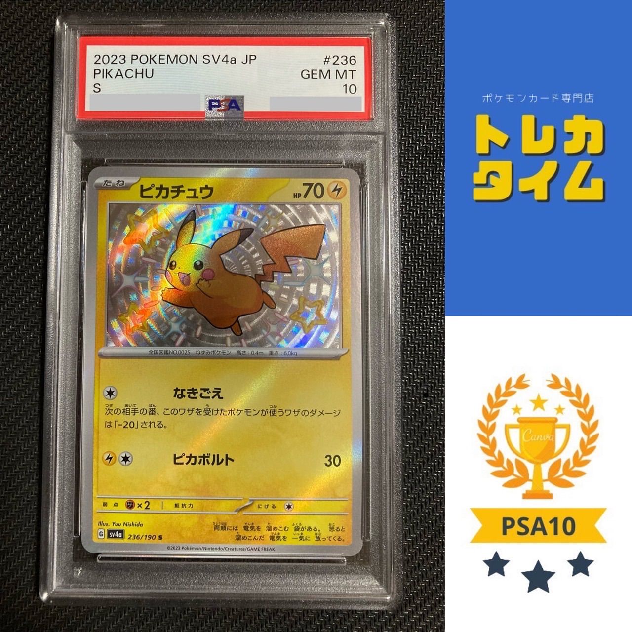 ピカチュウ 色違い シャイニートレジャー psa10