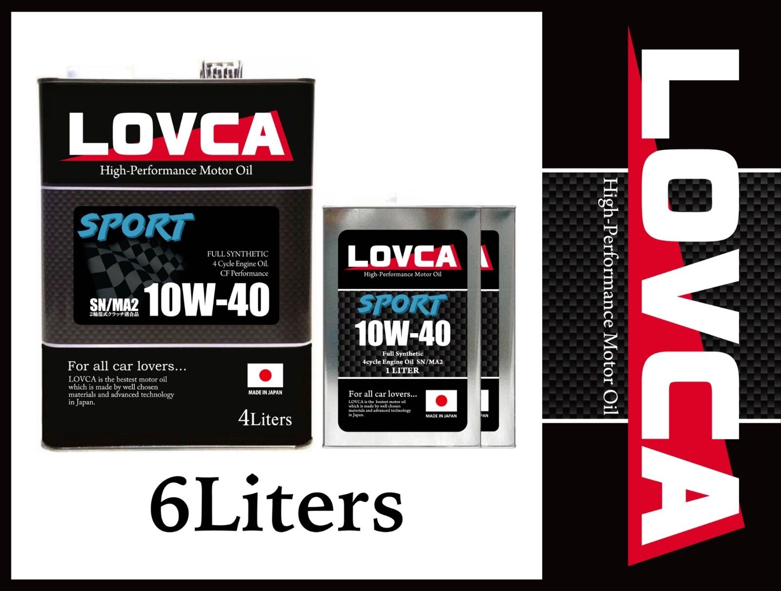 送料無料LOVCA SPORT 10W-40/6L日本製 100%化学合成 - メルカリ