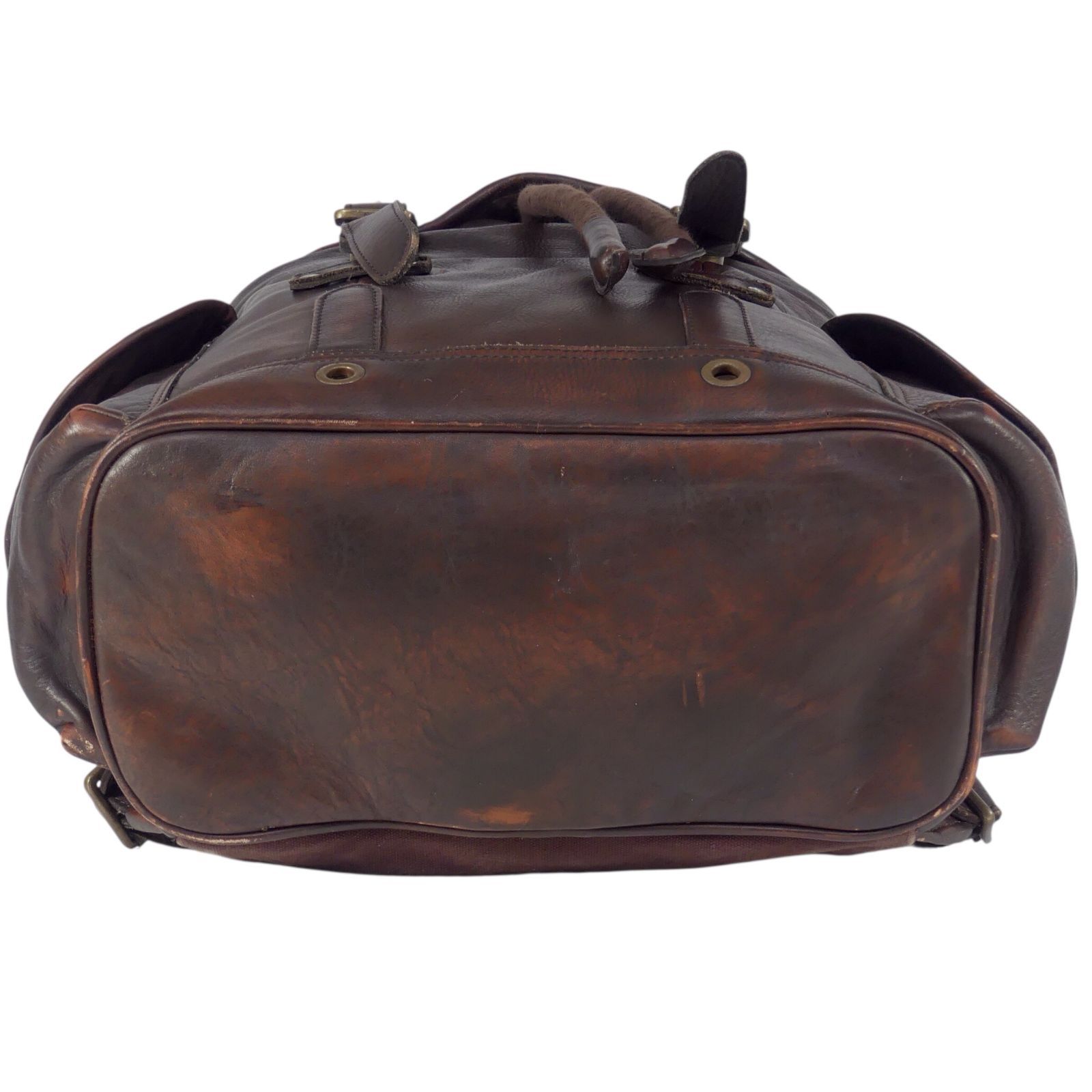 ZARA MAN ザラマン リュック 大容量 メンズ 本革 レザー 編み込み 茶