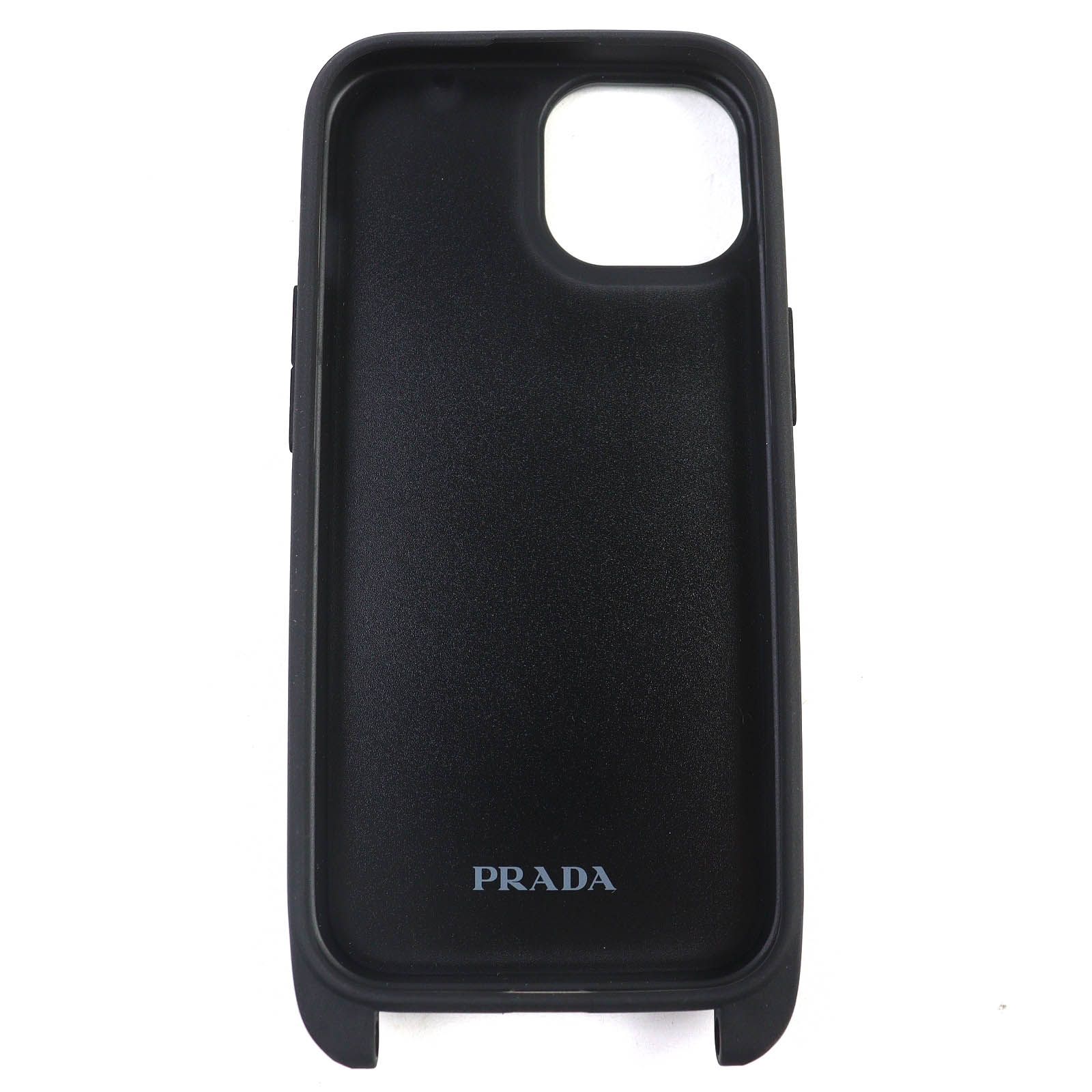△PRADA プラダ サフィアーノレザー トライアングルロゴ ショルダーストラップ付属 iPhone15ケース スマホケース ピンク ブラック き レディース CHRISTIANNAURATH_COM_BR