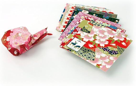 日本製墨書遊 春光園 折り紙 友禅手染和紙千代紙 7.5×7.5cm 100枚入 SKW-0550S