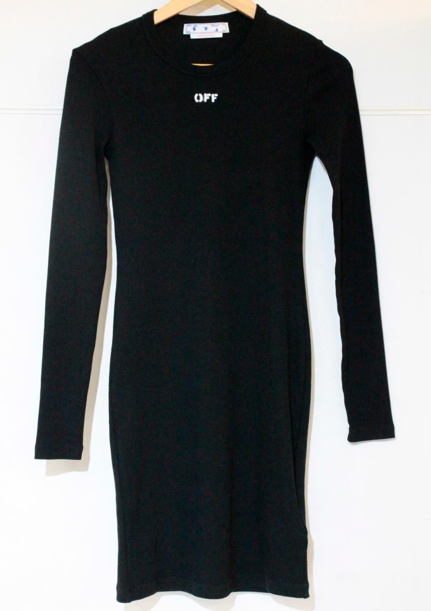OFF-WHITE レディースワンピース 38 OFF-WHITE|ワンピース|38|黒 ブラック|OWDB367C99JER001