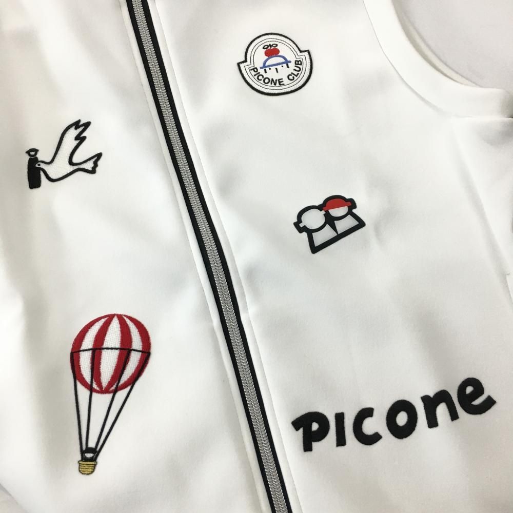 PICONE ピッコーネ ゴルフジャケット 白 宇宙 気球 ブルゾン 上着 趣味 PICONE ピッコーネ ゴルフジャケット 白 宇宙 気球 ブルゾン 上