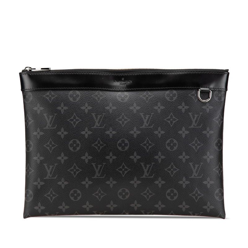 ルイ ヴィトン モノグラム エクリプス ポシェット ディスカバリー M62291 ブラック PVC レザー メンズ LOUIS VUITTON 1-0204395