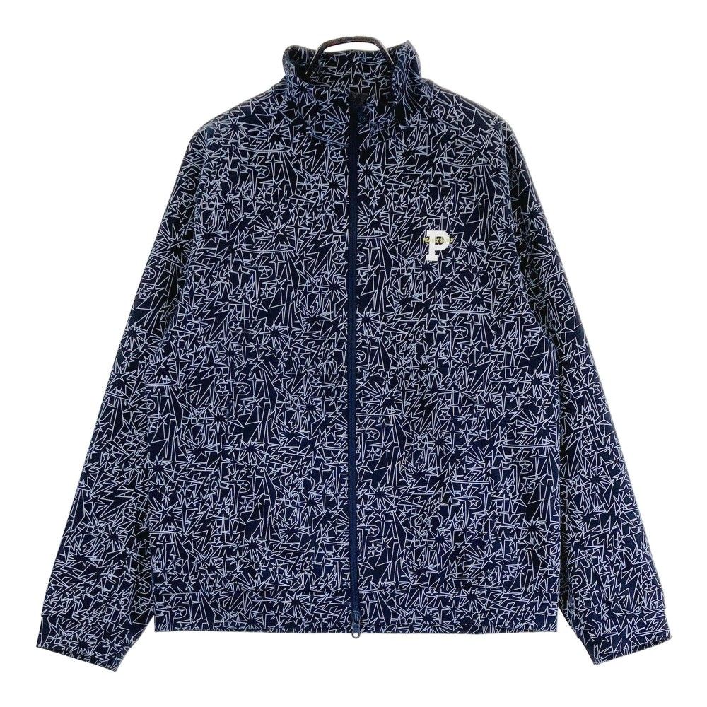 サイズ 6 PEARLY GATES パーリーゲイツ モデル 長袖 ジップジャケット 総柄 ブラック系 240101472602 ゴルフウェア メンズ ストスト