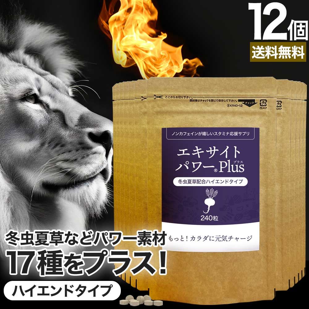 エキサイトパワー帝王 240粒*12個 約360日分 送料無料 宅配便 | マカ maka マカサプリ 妊活 冬虫夏草 シトルリン トンカットアリ ムクナ 亜鉛サプリ サプリ サプリメント 粒 男性 女性