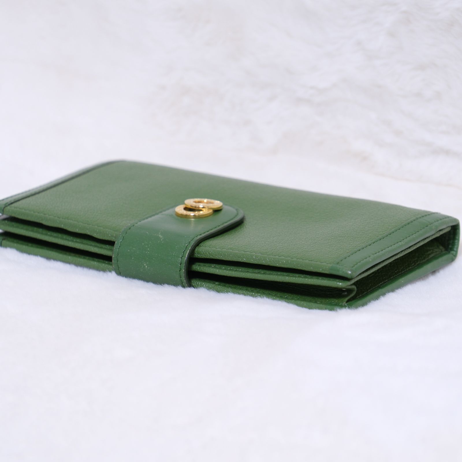 BVLGARI グリーンレザー 長財布 ブルガリ グリーン（緑）系 Bvlgari
