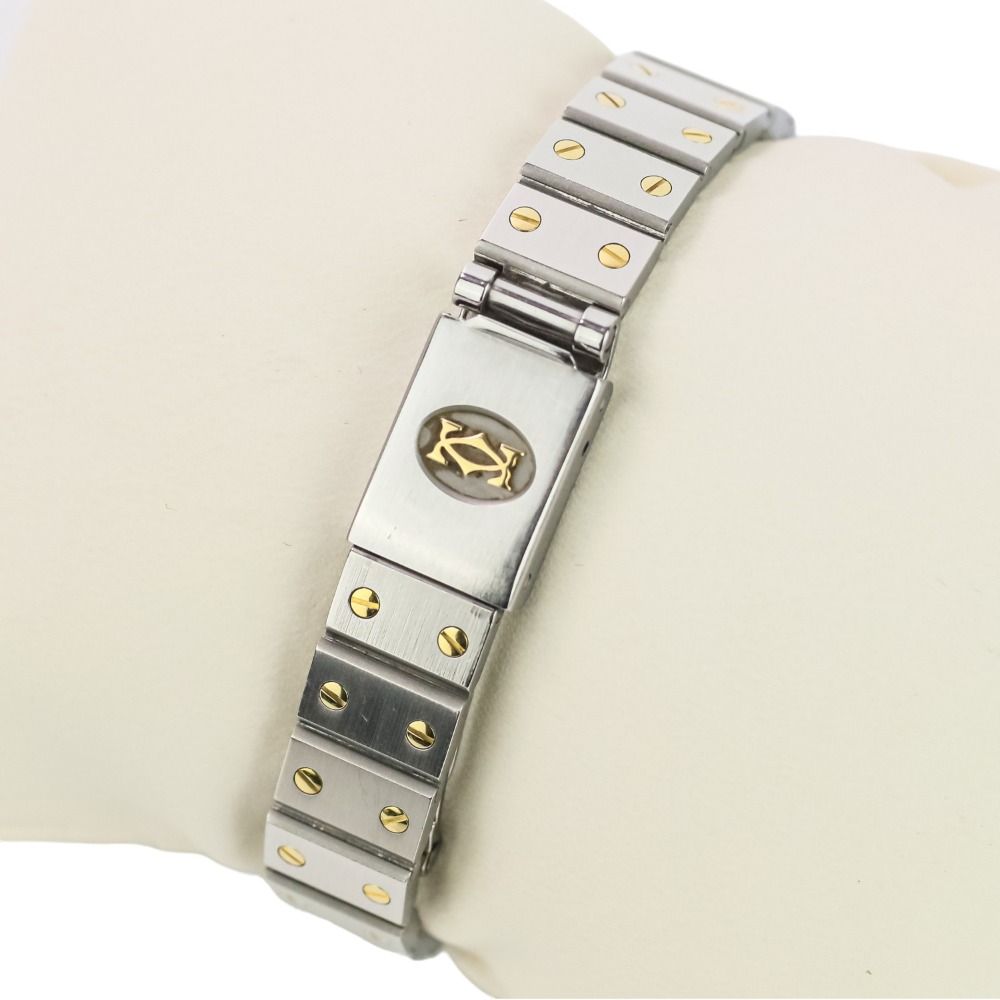 良品 Cartier カルティエ サントス オクタゴンSM YGコンビ 自動巻  