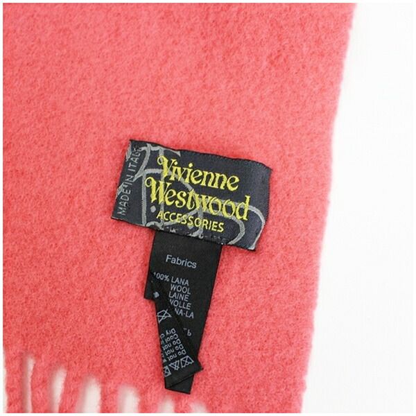 ヴィヴィアンウエストウッド ウール マフラー サーモンピンク オーブ
