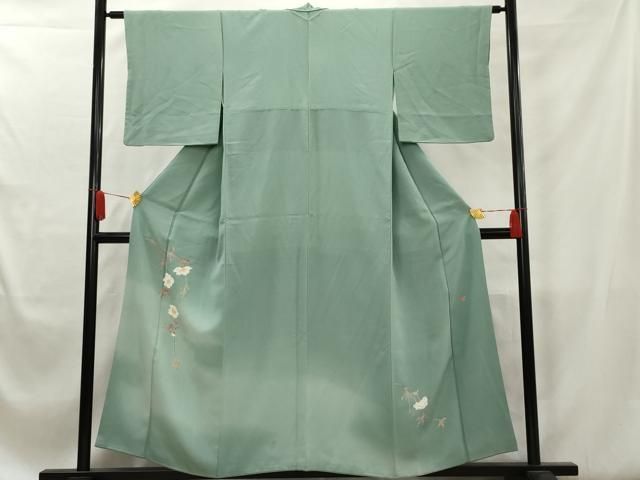 平和屋着物□色留訪問着 友禅 作家物 枝花文 暈し染め 正絹 逸品  