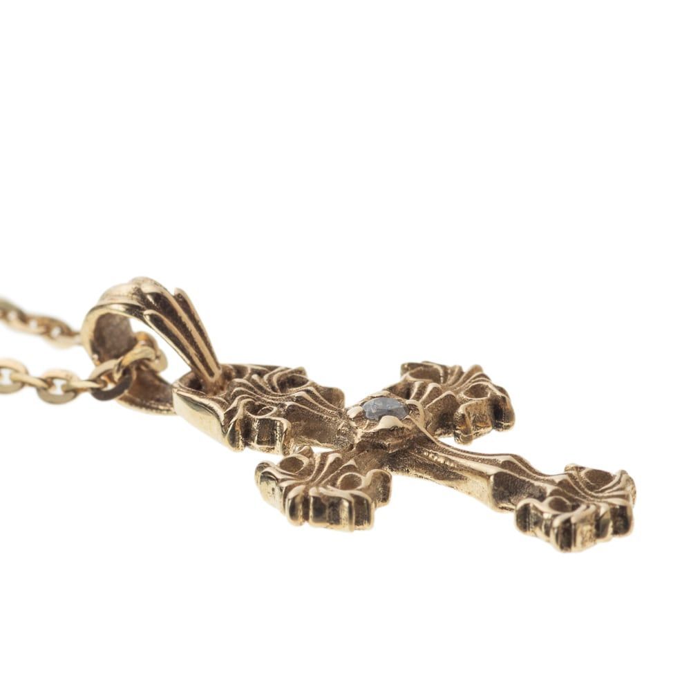 直営 ダイヤモンドゴールドクロスチャーム