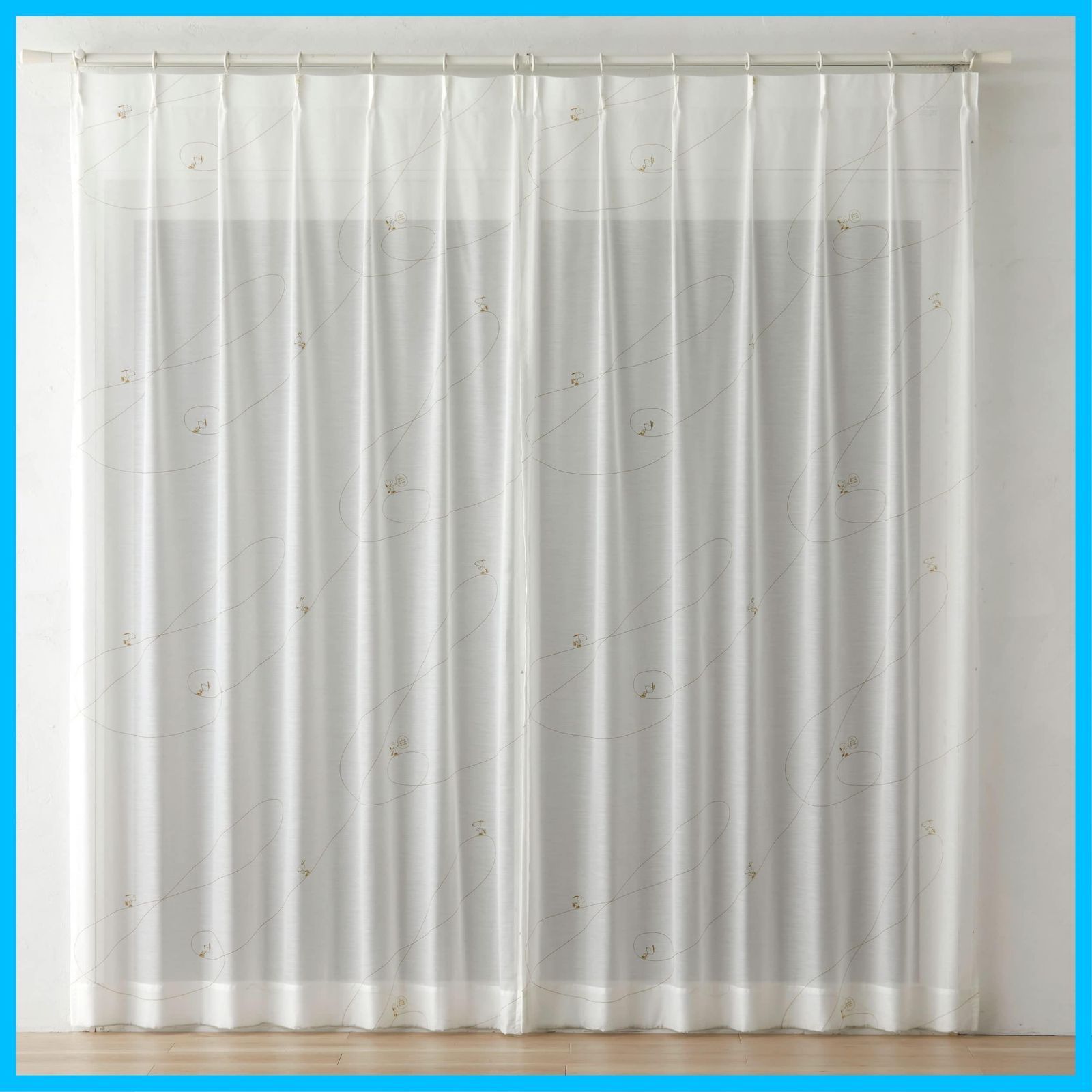 【特価商品】スミノエ ジークレフボイル カーテン シアー 1枚入 100×133cm W 342-74219