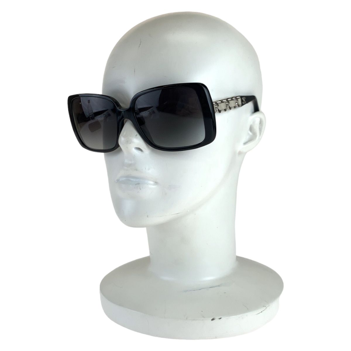 美品 CHANEL シャネル サイドチェーン ココマーク ブラック シルバー  