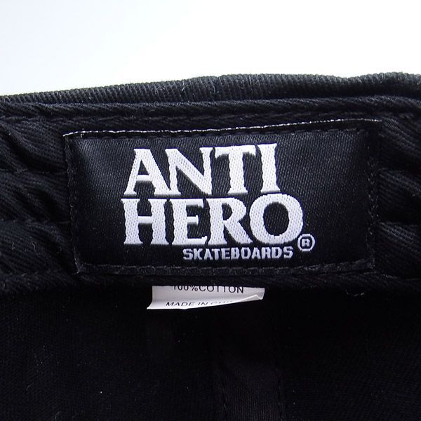 美品 ANTI HERO ROAD TO NOWHERE HAT アンタイヒーロー スナップバック キャップ