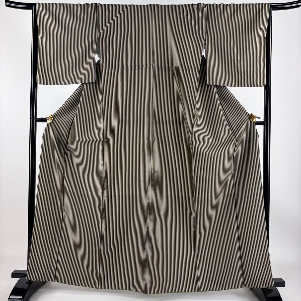 ム*ン様 美品　作家　極角通し 紋付　江戸小紋 フルセット4点 美品 身丈159 IB六角形14.小紋 七宝 黒 PKG（和柄） 0201333902 1セット（5袋