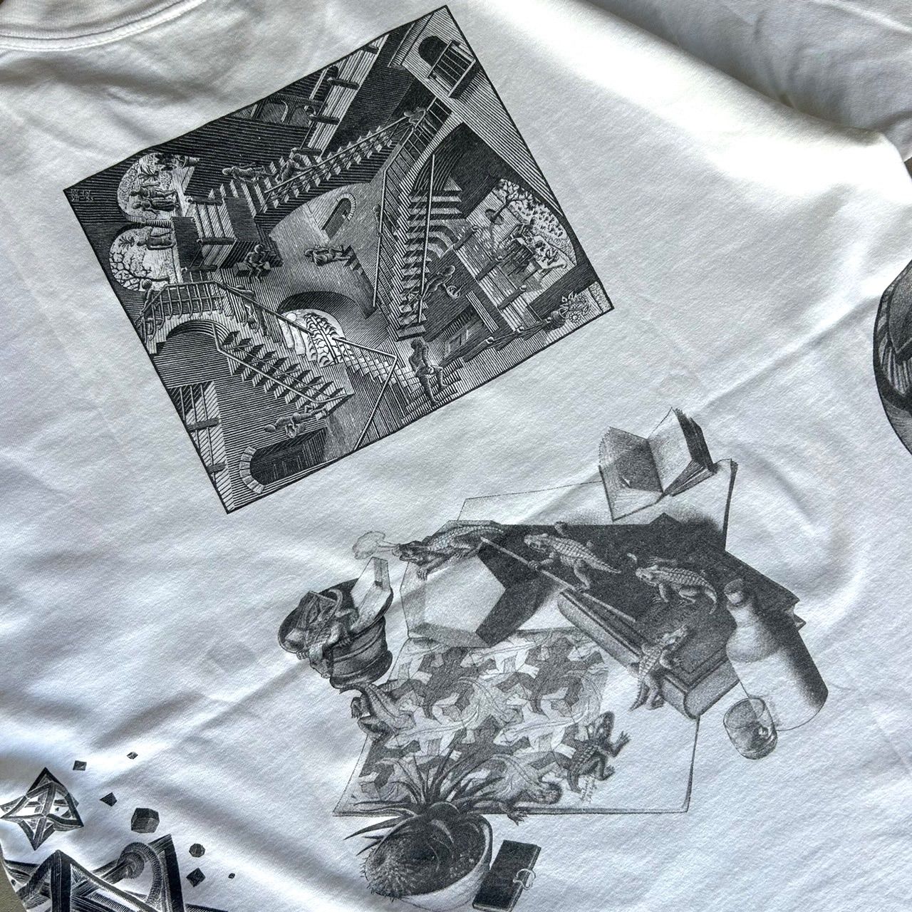 シングル 90s M.C.Escher エッシャー ART Tシャツ 騙し絵 アート 90s 