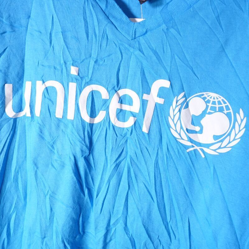 ユニセフ unicef Tシャツ 半袖 メンズ S Vネック バックプリントロゴ