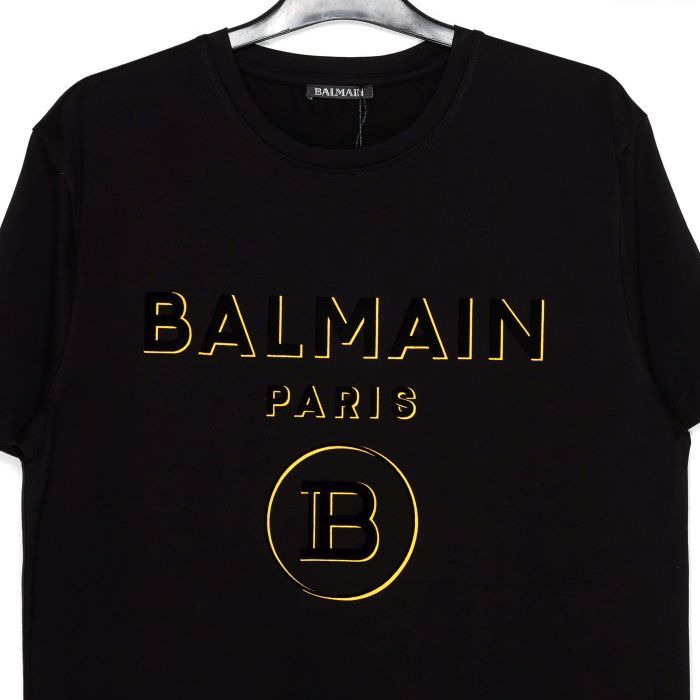 BALMAIN バルマン メンズ Tシャツ ブラック 黒 BA13245 半袖 ブランド ...