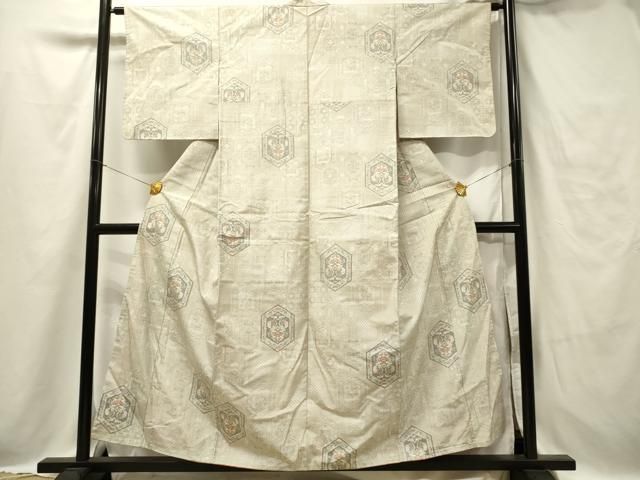 平和屋着物□極上 本場大島紬 9マルキ 総絣 樹林文 逸品 未使用