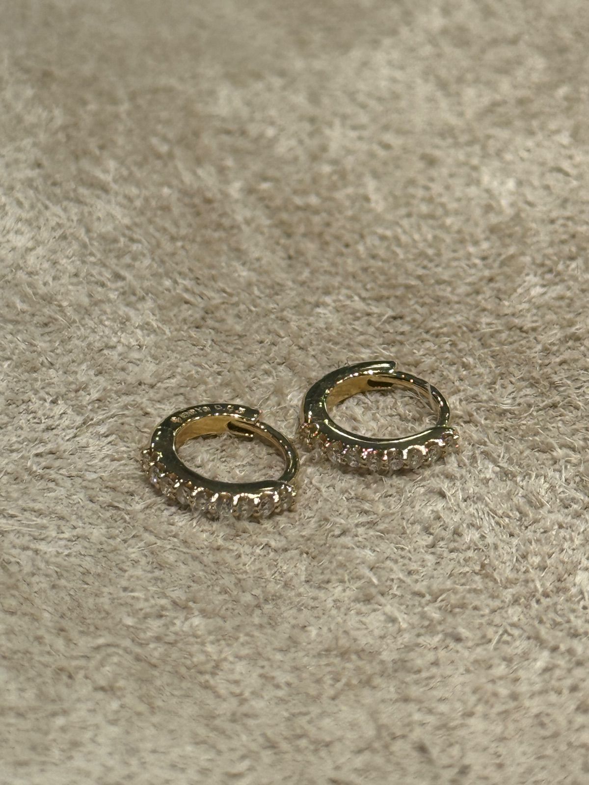 Ponte Vecchio K18PG ピンクゴールド ダイヤリボンフックピアス K18PG