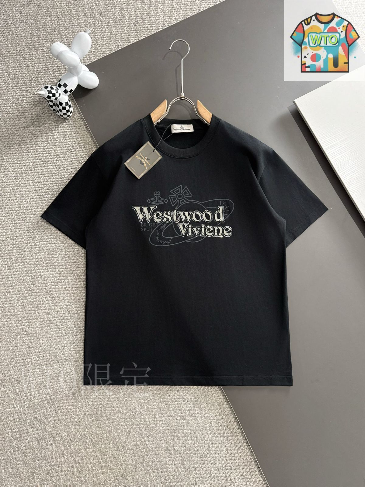 VIVIENNEWESTWOOD VIP価格 送料無料 コットン ロゴ Tシャツ 美品 ロゴ Tシャツ 半袖 リブTシャツ オーブ ワンポイント Y2K