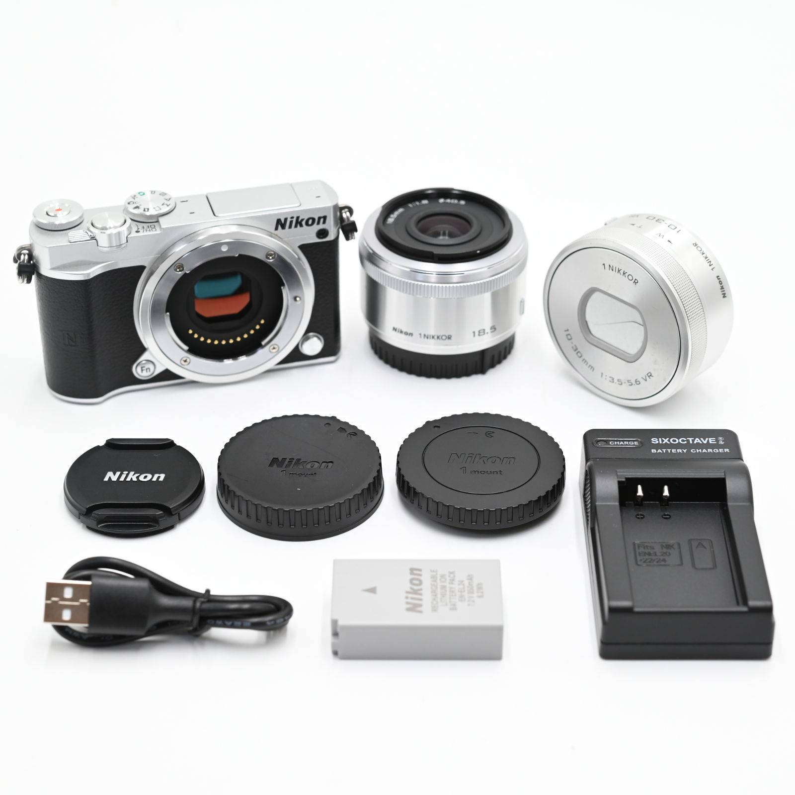 Nikon1 Nikon1 ミラーレス一眼 J5 ダブルレンズキット シルバー