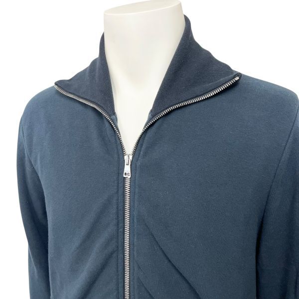 グッチ GUCCI ジップ ジャケット バック プリント 黒 綿 S メンズ S5W244