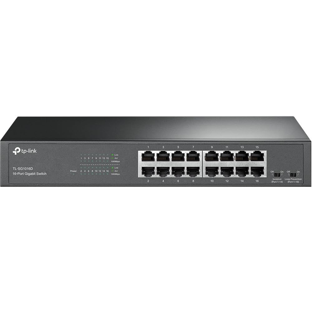 TP-Link 16ポート スイッチングハブ MDI|MDIX 1000Mbps ポート搭載 ループ防止 省エネ プラグ-プレイ TL-SG1016D メーカー5年