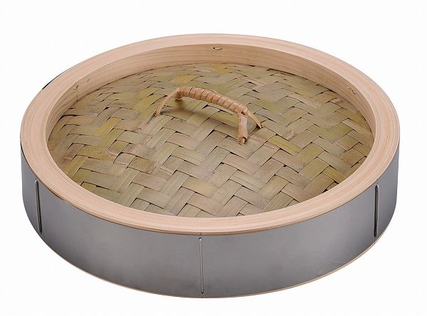 18-0 中華セイロ 蓋 36cm ステンレス枠 0489100