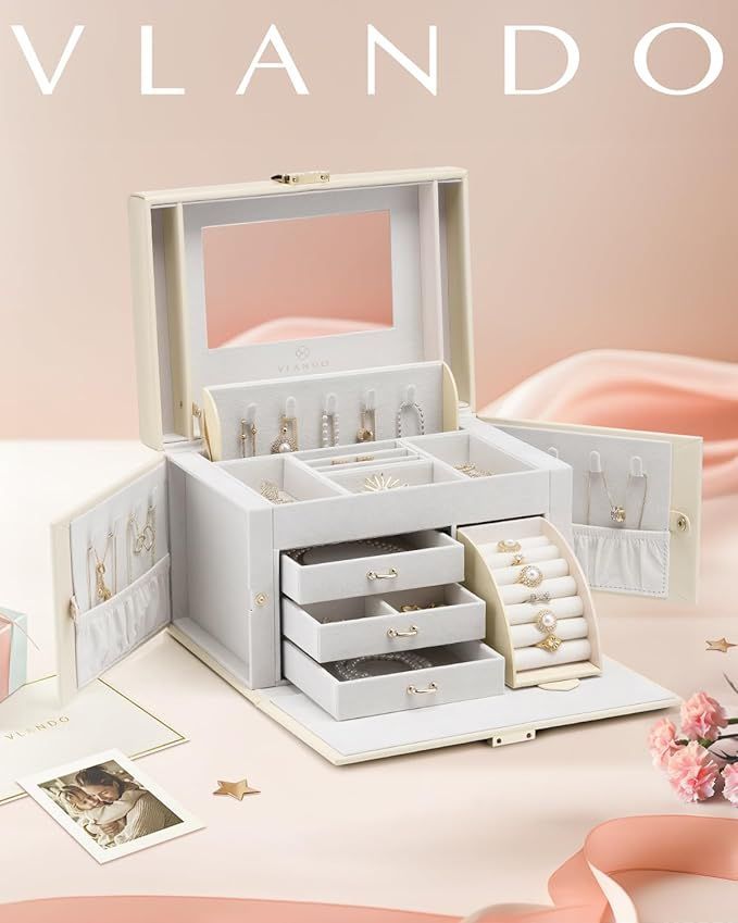 Vlando ジュエリーボックス アクセサリー ボックス ジュエリー 収納 大