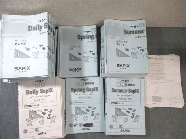 SAPIX サピックス 算数 理科 一年分 デイリーチェック 小6 フルセット