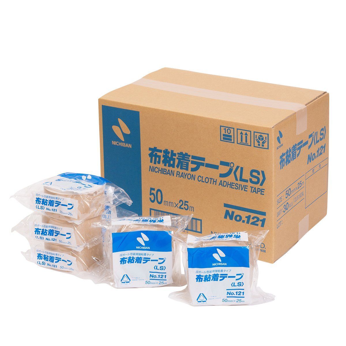 新着商品 ニチバン 布テープ 50mm×25m 30巻入 121-50AZ30P 黄土