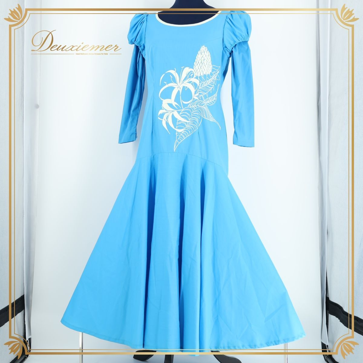 【フラダンス用衣装】ALOHA STANDARDS ワンピースハワイアンドレス フラダンス 衣装 ワンピース ドレス ブルー系 アロハスタンダード フラ