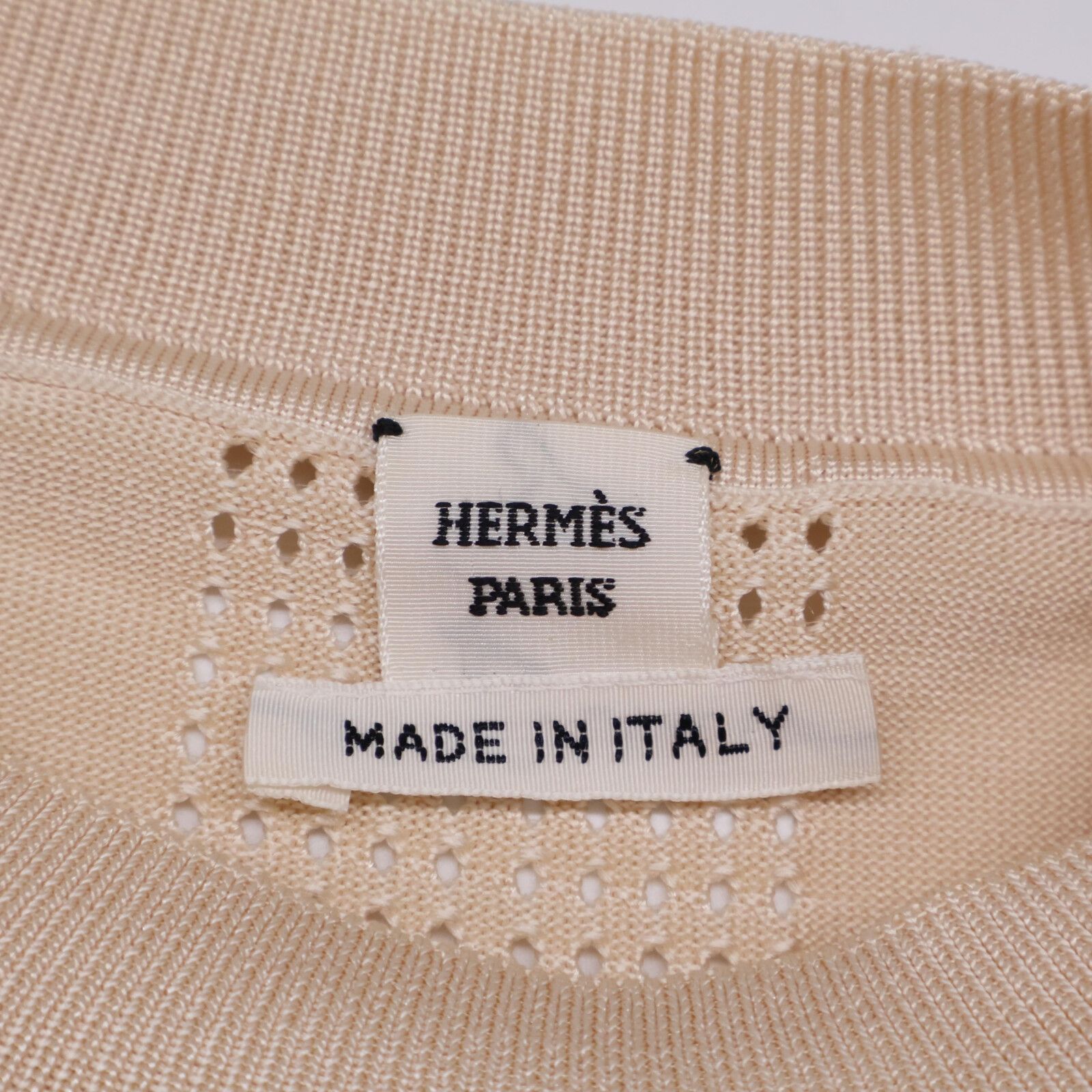HERMESエルメス　ブリッド・ドゥ・ガラ　シルクニットコンビトップス【難あり】 HERMESエルメス ブリッド・ドゥ・ガラ シルクニットコンビ