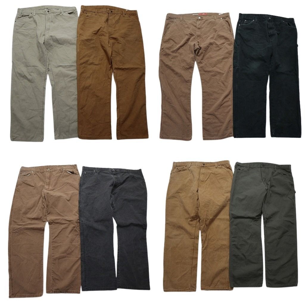 古着卸 まとめ売り ディッキーズ Dickies ダック ペインター パンツ 8枚セット メンズ 42 ワーク ツールポケット 古着 NB9803
