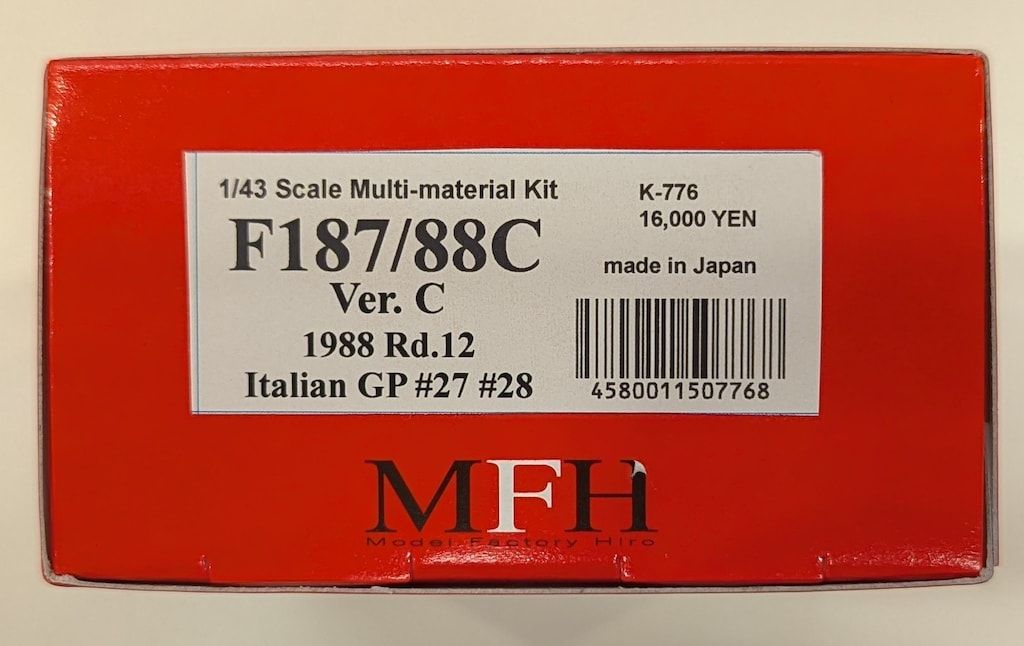 MFHモデルヒロファクトリー1/43scalemulti-materialkit MFH/モデルファクトリーヒロ 1/43Scale Multi-material Kit F187/88C