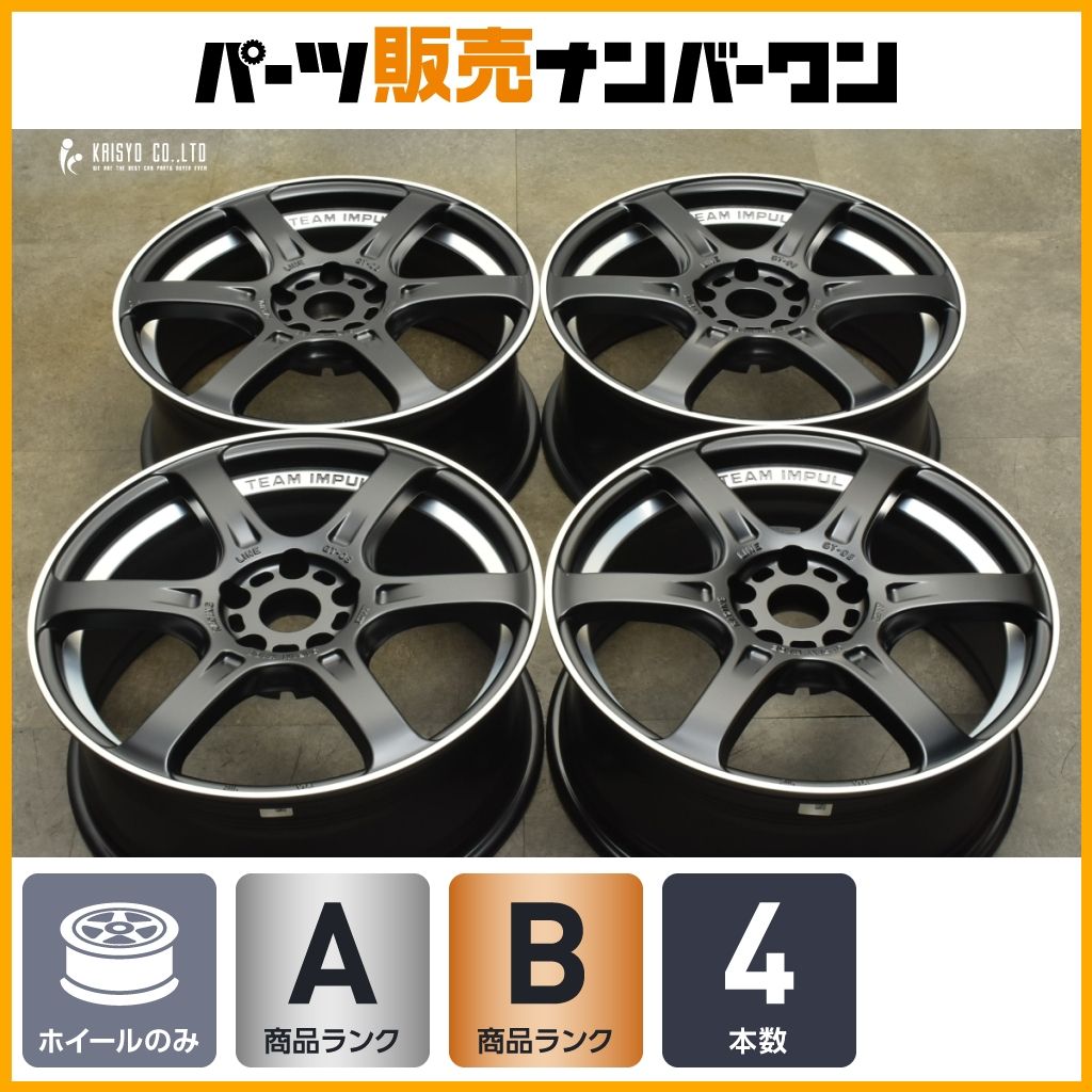 カスタム用に TEAM INPUL GT-06 18in 7.5J 42 PCD114.3 4本セット エクストレイル キックス ジューク リーフ ティアナ
