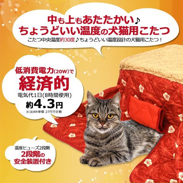 ペットハウス こたつ  ねこ いぬ 犬 猫 ペット用 スリット 窓付き ヒーター