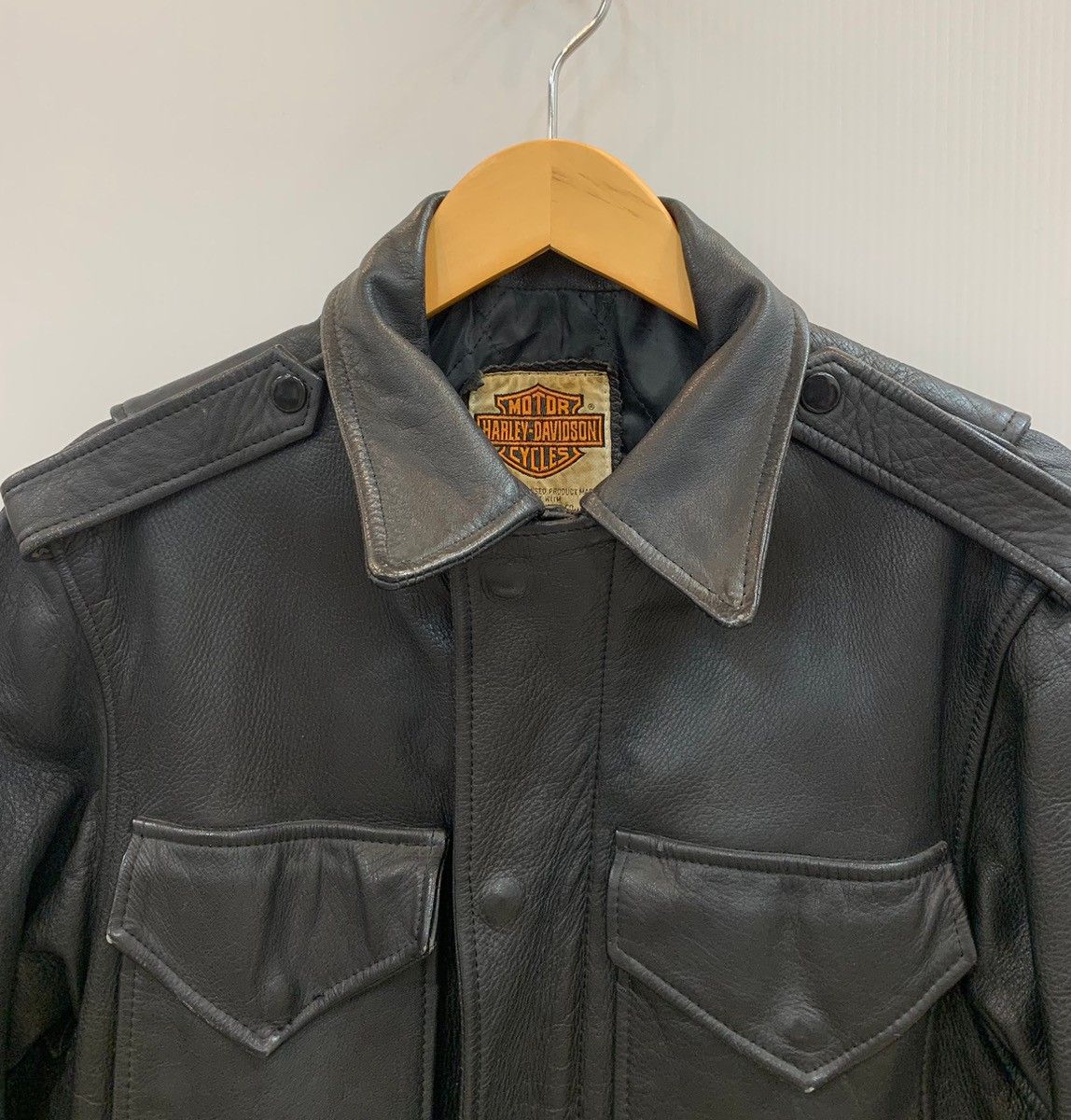 HARLEY DAVIDSON レザー ジャケット m-65 ライダース 42 SALE】 希少