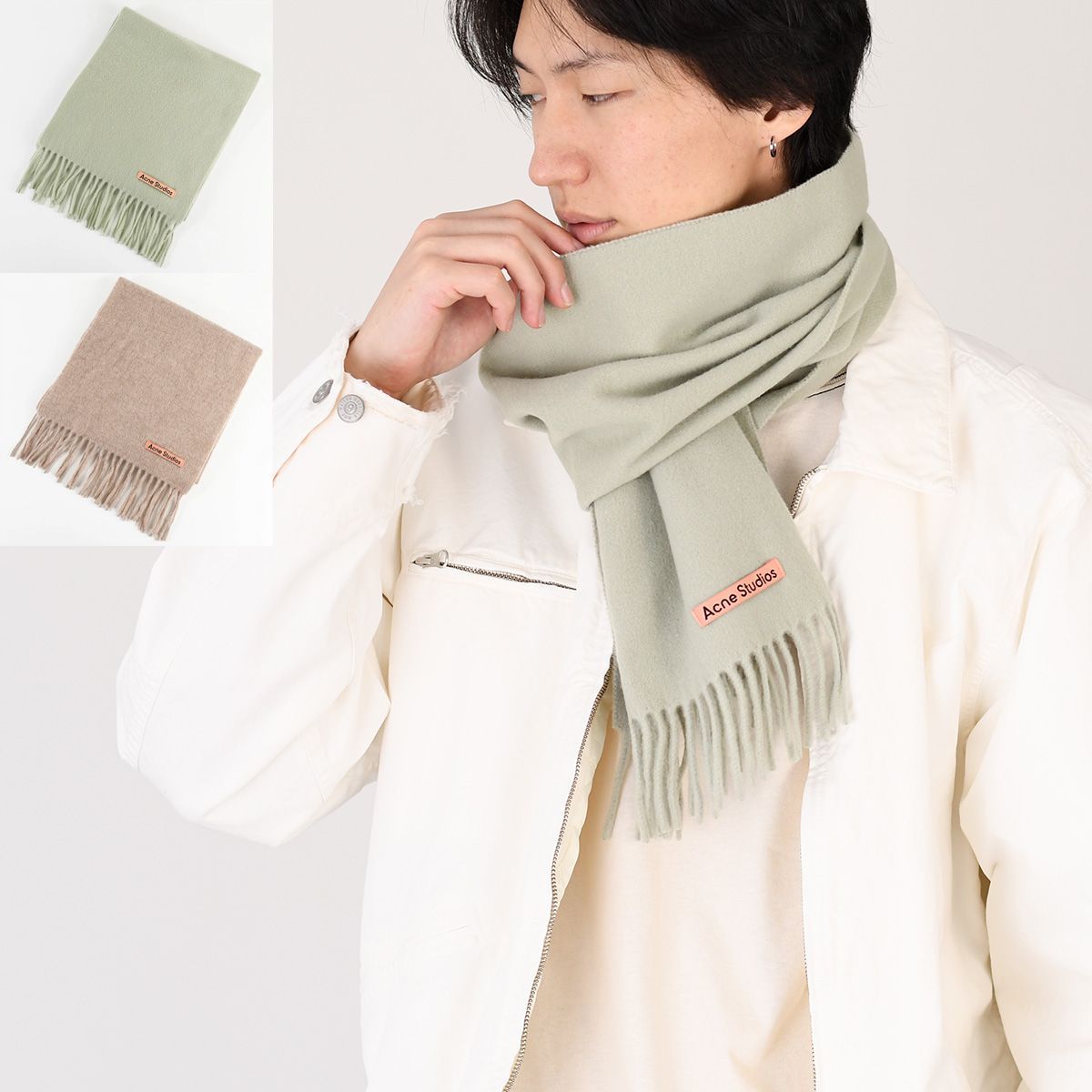 ACNE STUDIOS アクネストゥディオス マフラー フリンジウールスカーフ