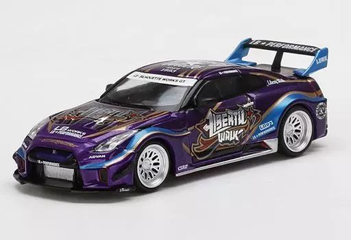ミニカー 1|64 LB-Silhouette WORKS GT Nissan 35GT-RR バージョン 1 ”Purple Metallic” 左ハンドル ミニGTシリーズ MGT00245-L
