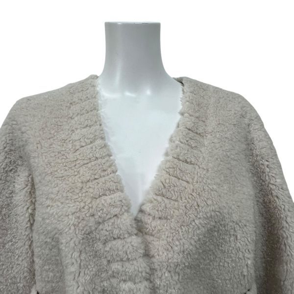 ドロシーシューマッハ DOROTHEE SCHUMACHER ♥ ボアコート アウター ジャケット 長袖 白 1 M 9号 レディース S5W138